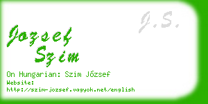 jozsef szim business card